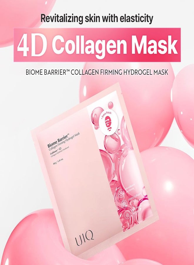 UIQ Biome Barrier Collagen Firming Hydrogel Mask 5pack(40gx5ea), Elasticity Improvement, Low Molecular Collagen, Hydration for Glowing Skin, Korean Skin Care - Image 2